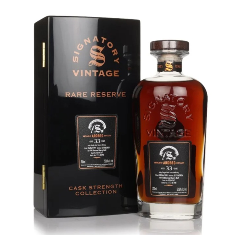 Ardbeg 33 Year Old 1991 Cask #02/453/1 Cask Strength Collection Rare Reserve Signatory Single Malt Scotch Whisky | 700ML