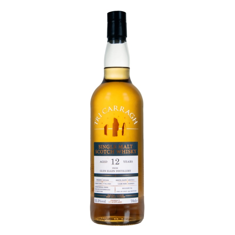 Tri Carragh Glen Elgin 12 Year Old 1st Fill Tawny Port Barrique Single Malt Scotch Whisky | 700ML