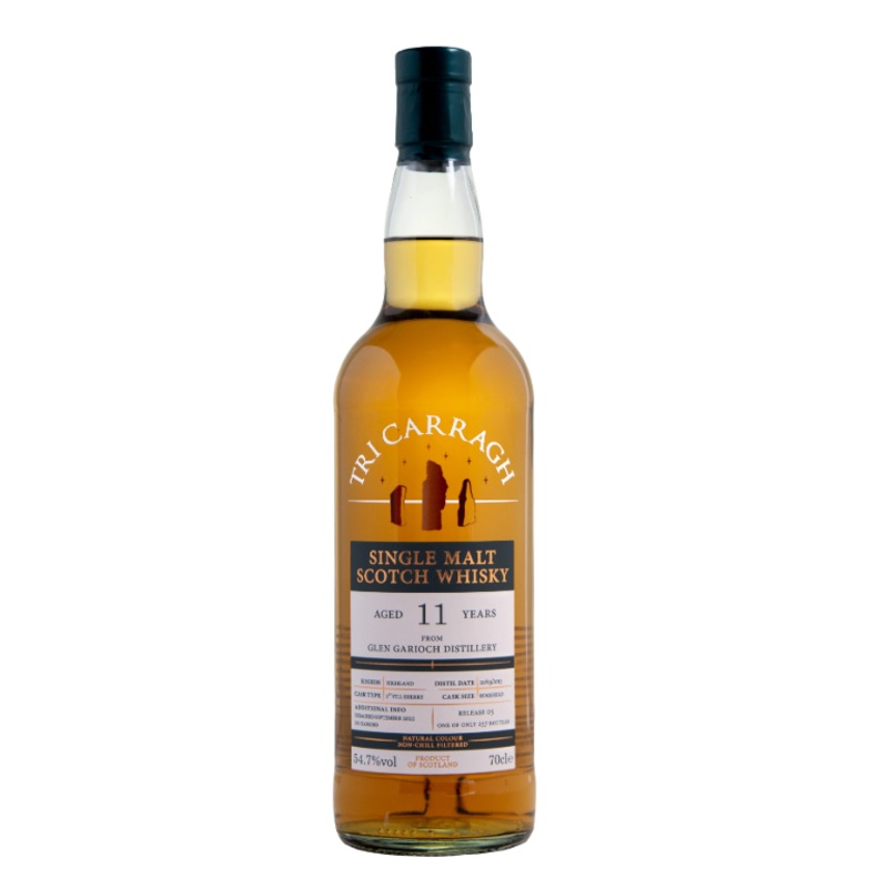 Tri Carragh Glen Garioch 11 Year Old 1st Fill Oloroso Hogshead Single Malt Scotch Whisky | 700ML