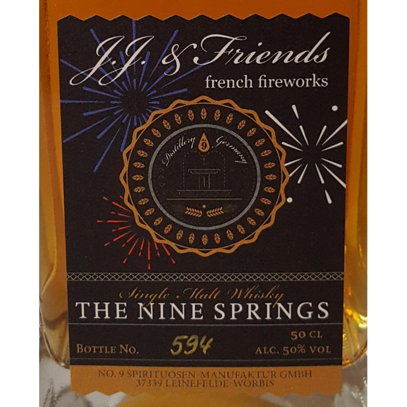 The Nine Springs J.J.& Friends french Fireworks 5 Year Old 2021 Release Single Malt Whisky | 500ML