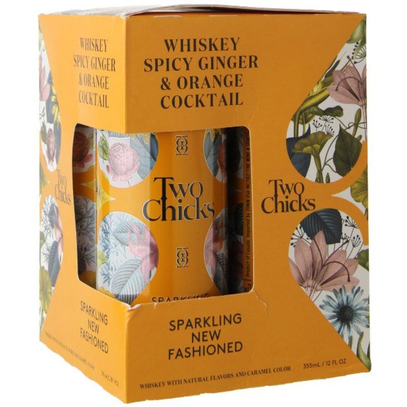 Two Chicks Whiskey Spicy Ginger & Orange Cocktail | 4x355ML