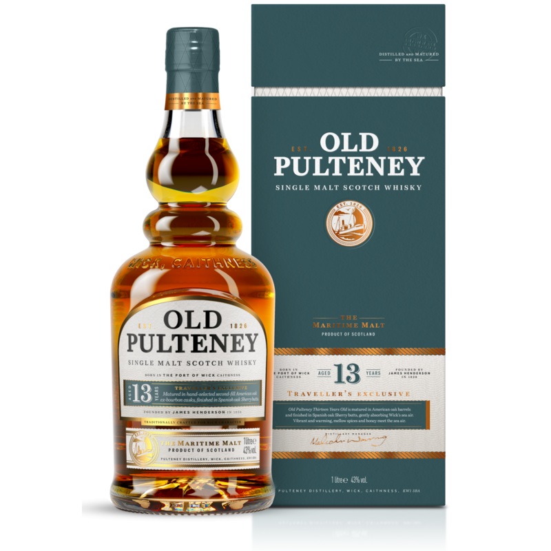 Old Pulteney 13 Year Old Traveller's Exclusive Single Malt Scotch Whisky | 1L