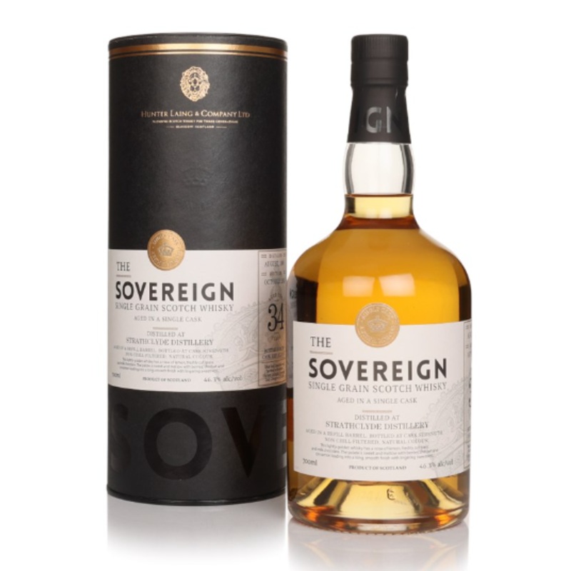 Strathclyde 34 Year Old 1990 Cask #20243 The Sovereign Hunter Laing Single Grain Scotch Whisky | 700ML