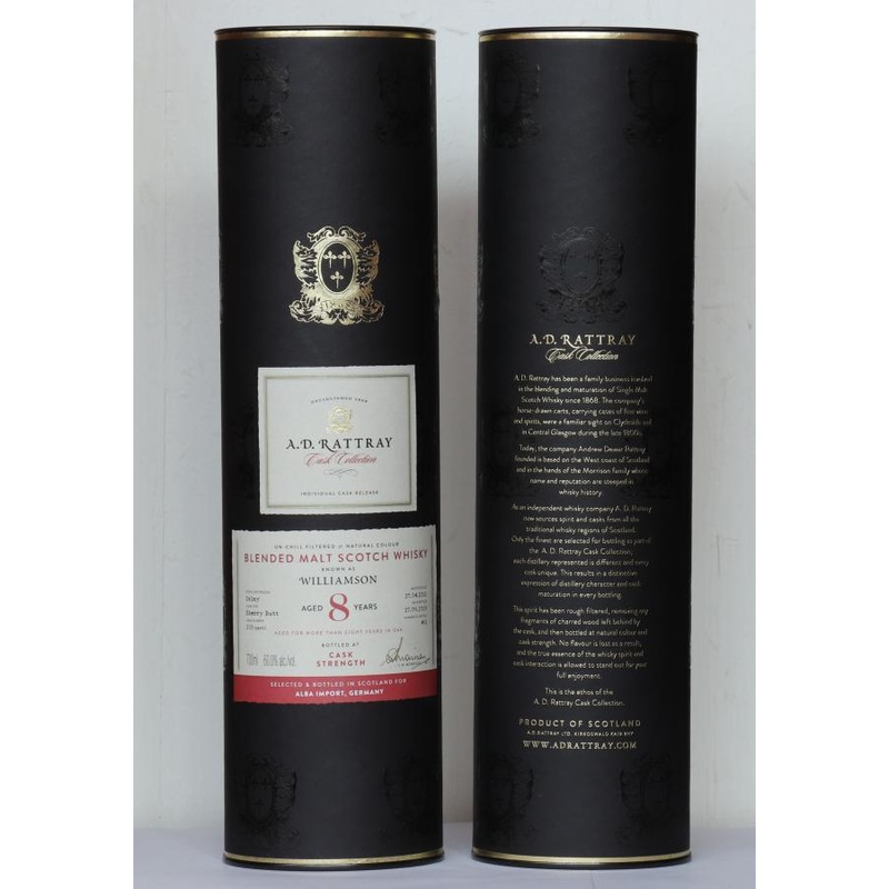 Williamson 2011 DR (Cask #133) 8 Year Old 2019 Release Blended Malt Scotch Whisky | 700ML