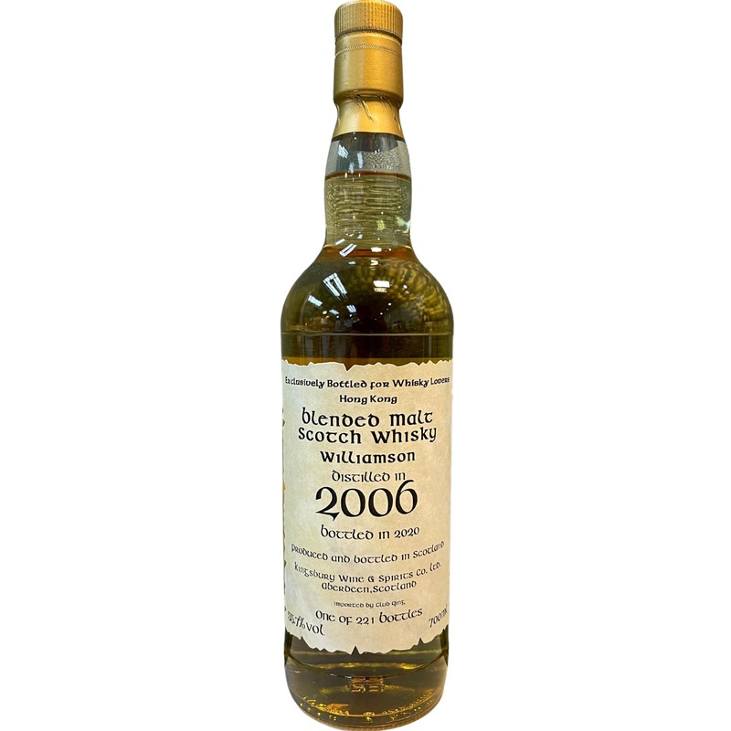 Williamson 2006 (Kingsbury) Whisky Lovers Hong Kong 14 Year Old 2020 Release (Cask #800219) Blended Malt Scotch Whisky | 700ML