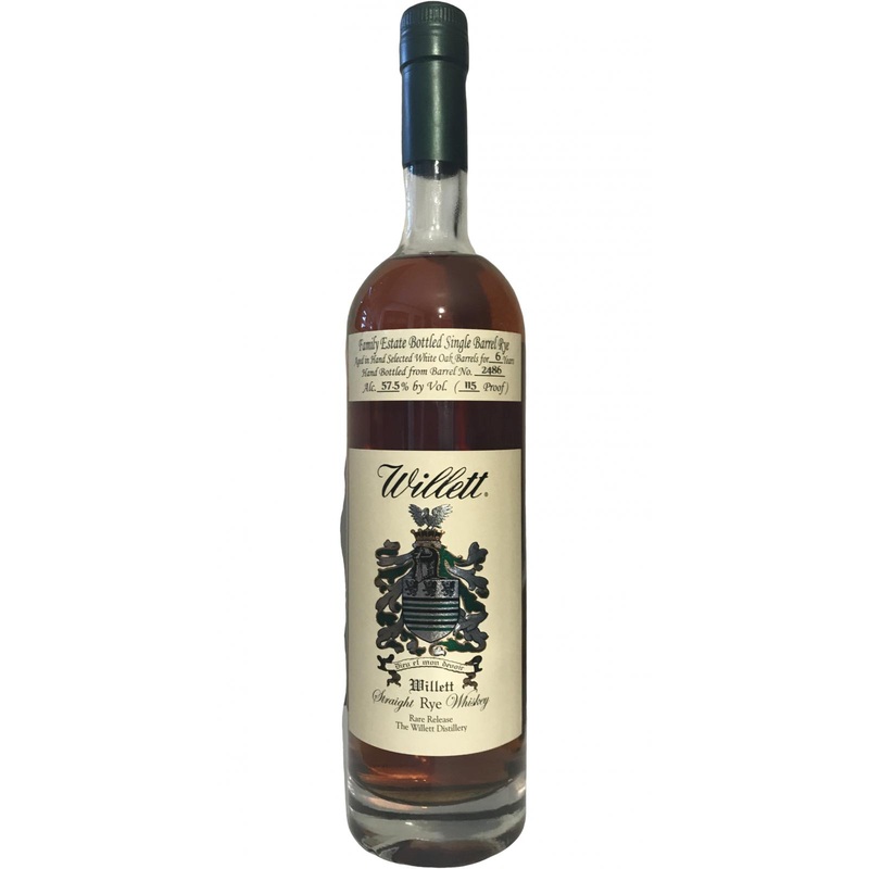Willett Family Estate Single Barrel Rye 6 Year Old 2019 Release (Cask #2486) Rye Whiskey