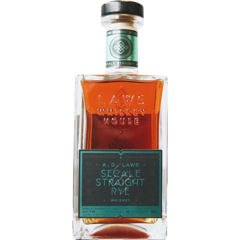 A. D. Laws Secale Single Barrel #19 Straight Rye Whiskey