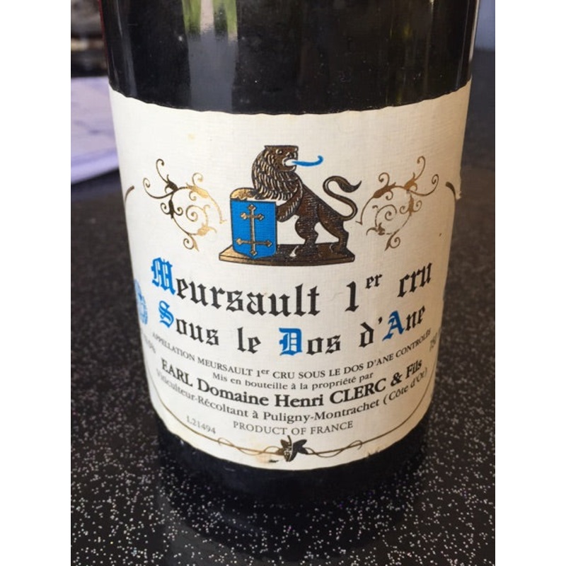 1990 | Domaine Henri Clerc & Fils | Meursault Sous le Dos d'Ane