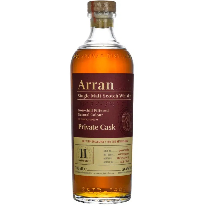 Arran 11 Year Old Private Cask 2012 Cask #2081 Single Malt Scotch Whisky | 700ML