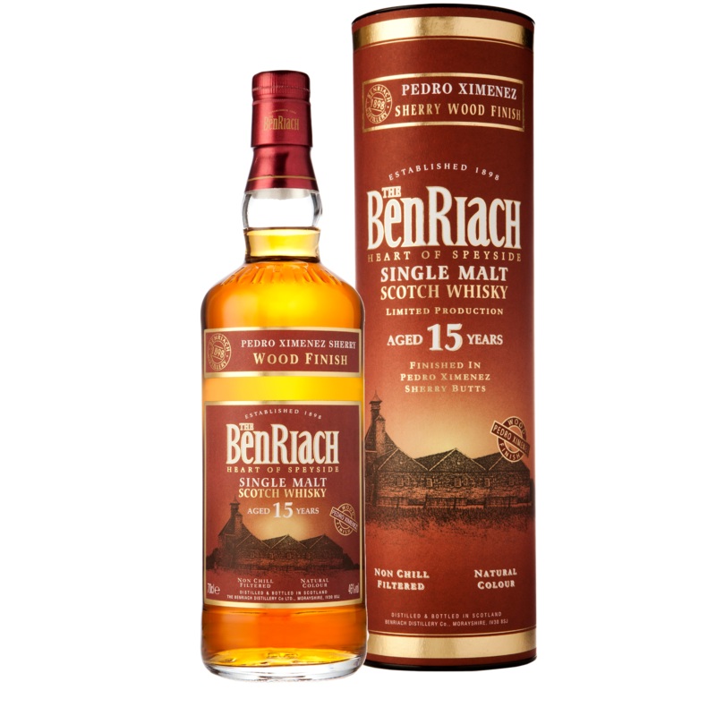 BenRiach 15 Year Old Single Cask Peated PX Finish Scotch Whisky