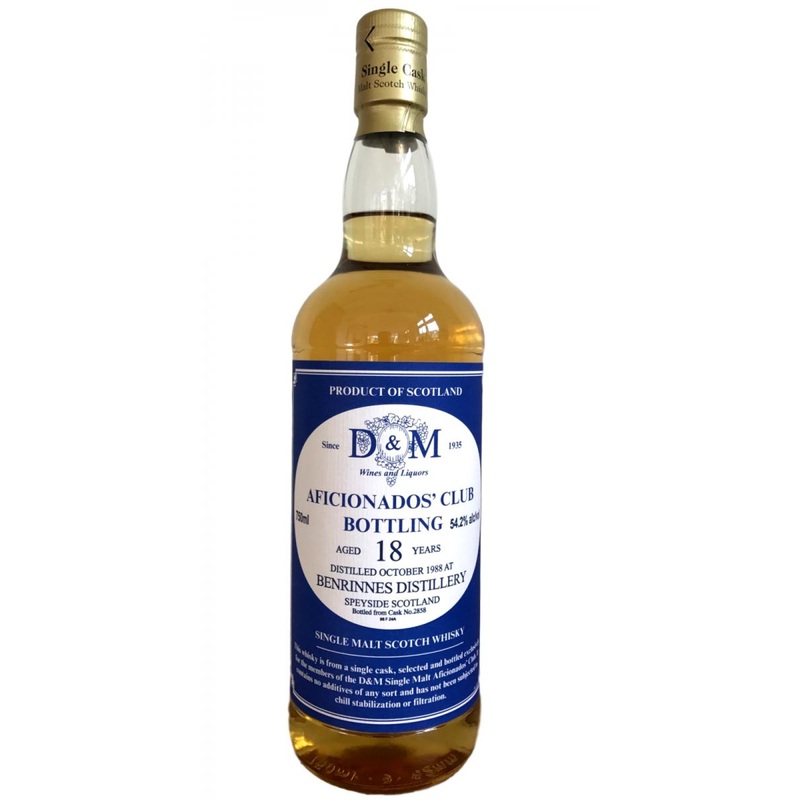 Benrinnes 18 Year Old D&M Afficionado's Club Single Malt Scotch Whisky