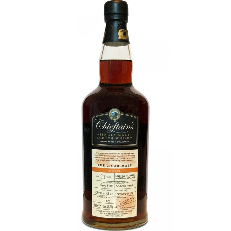 The Cigar Malt 21 Year Old Mortlach Chieftain's Oloroso Sherry Butts Single Malt Scotch Whisky | 700ML