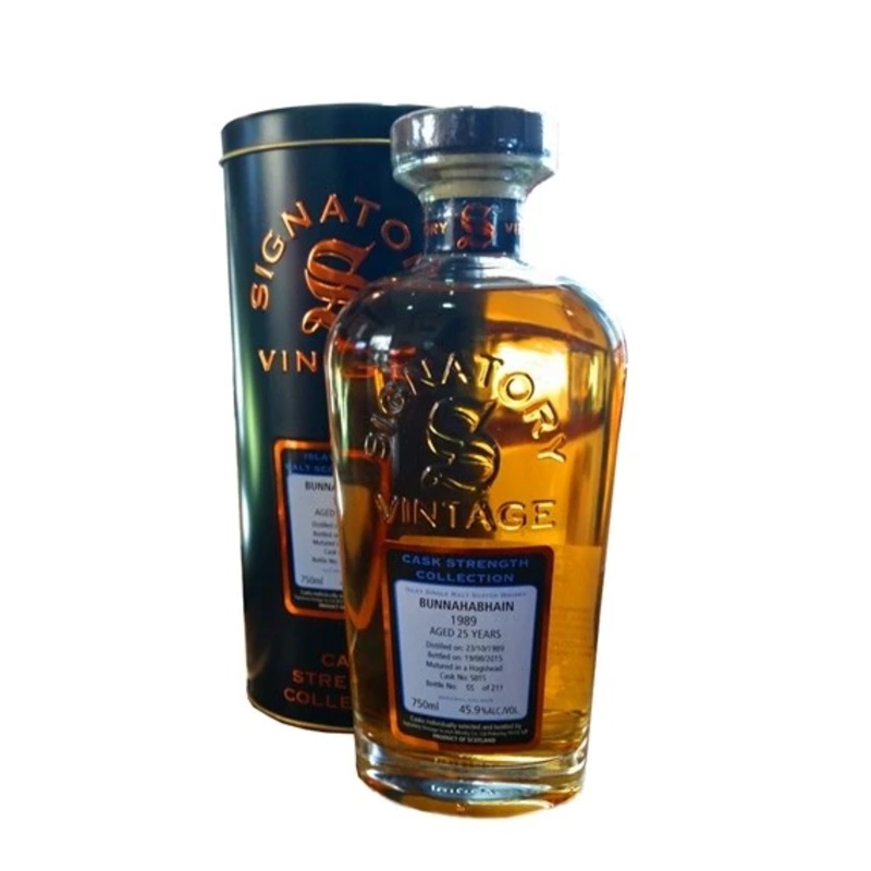 Bunnahabhain Signatory Cask Strength Collection Vintage 1989 Islay Single Malt Scotch Whisky