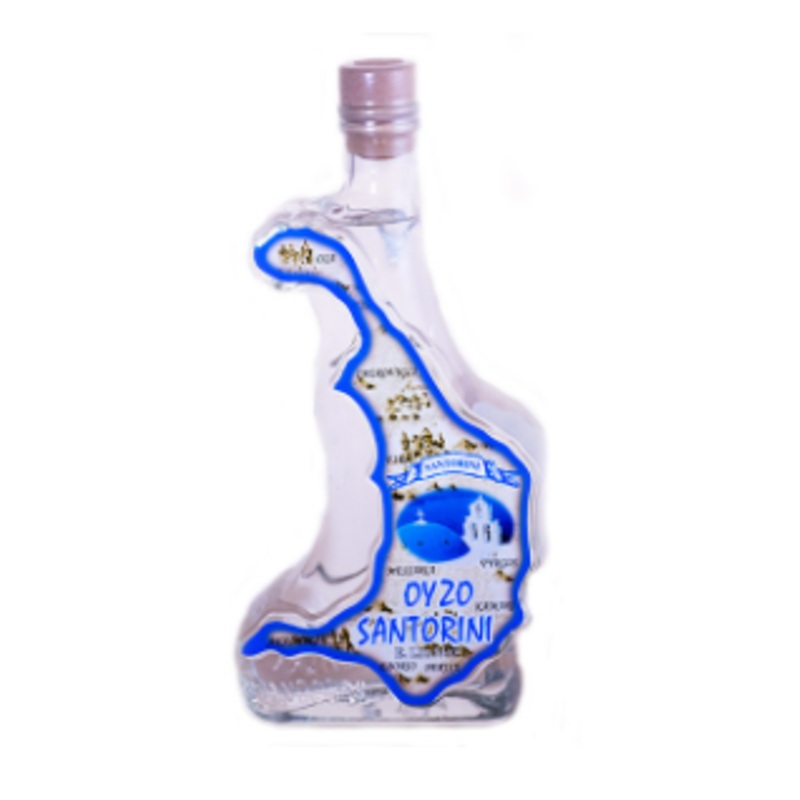 Canava Santorini Ouzo Santorini Shape Bottle Rare & Collectible | 500ML