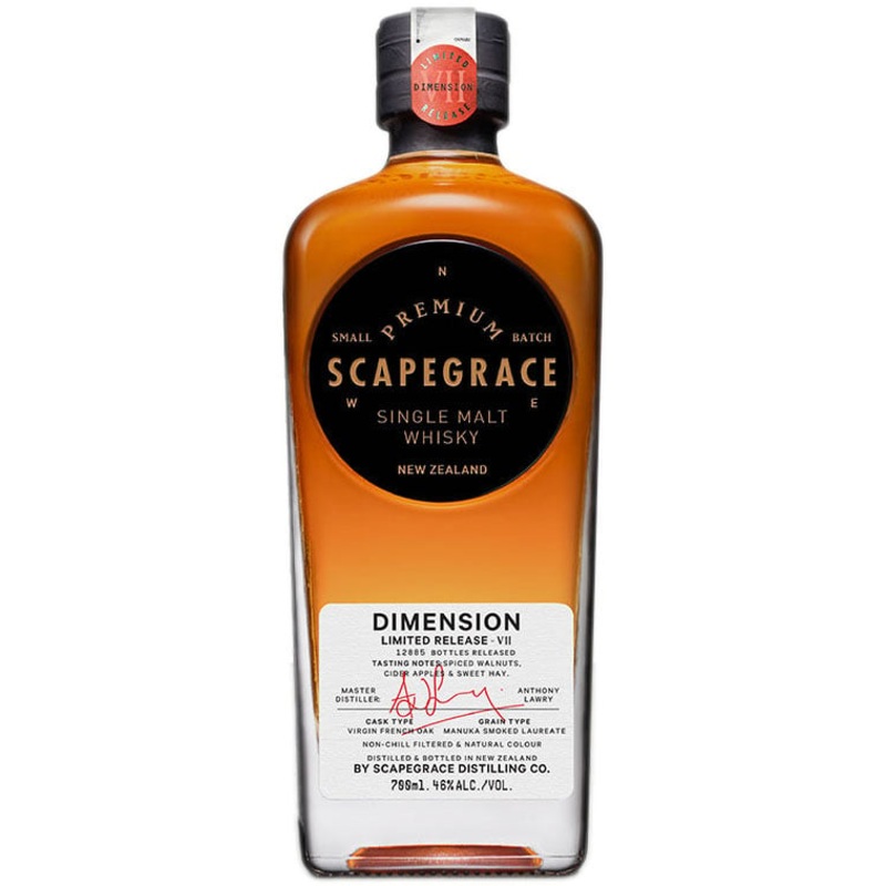 Scapegrace Dimensions VII Manuka Smoked New Zealand Single Malt Whisky | 700ML