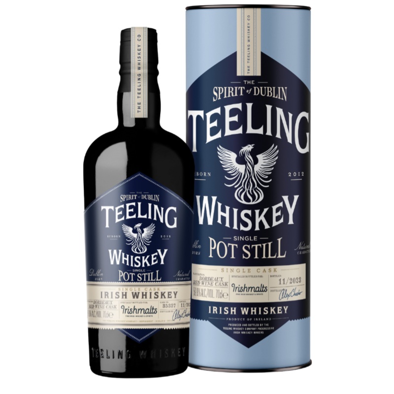 Teeling Irishmalts Single Cask Bordeaux Red Wine Finish Irish Whisky | 700ML