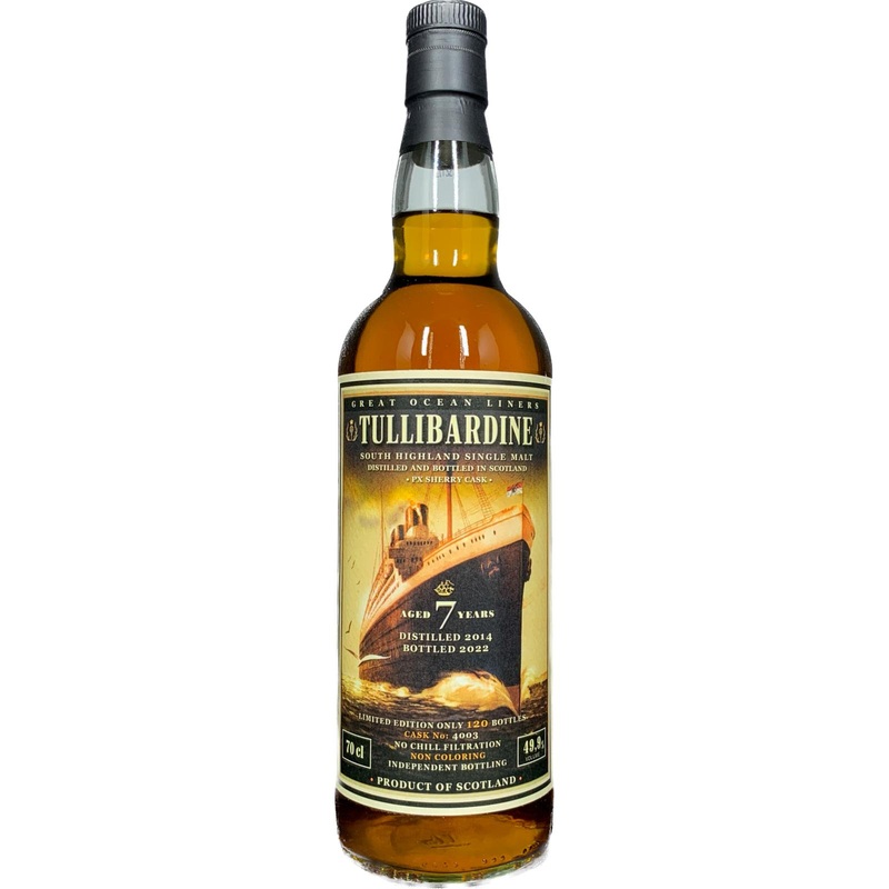 Tullibardine 7 Year Old (D.2014, B.2022) Jack Wiebers Great Ocean Liners Scotch Whisky | 700ML