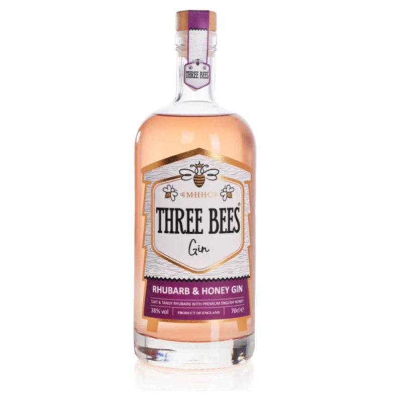 Three Bees Rhubarb & Honey Gin | 700ML