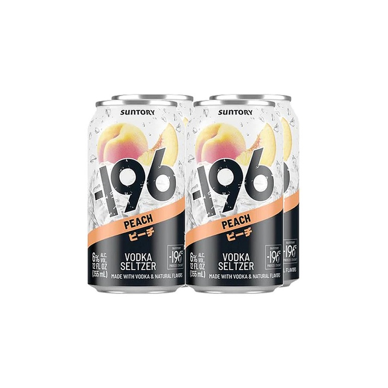 Minus 196 Peach Vodka and Soda Cocktail | 4x355ML
