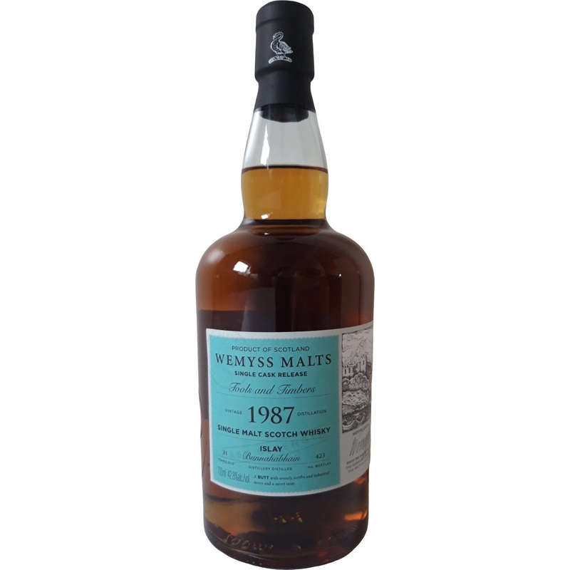 Bunnahabhain Wemyss Malts Tools and Timbers Single Cask 1987 31 Year Old Whisky | 700ML