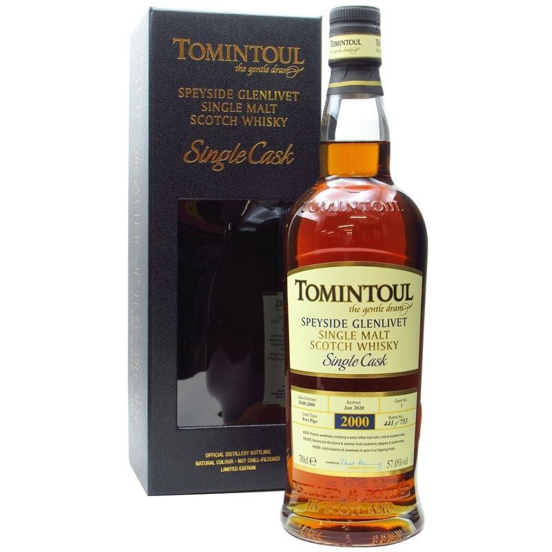 Tomintoul Single Cask #1 Port Pipe 2000 19 Year Old Whisky | 700ML