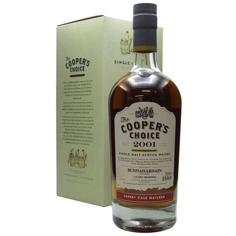 Bunnahabhain Cooper's Choice Single Cask Oloroso Sherry #1426 2001 19 Year Old Whisky | 700ML