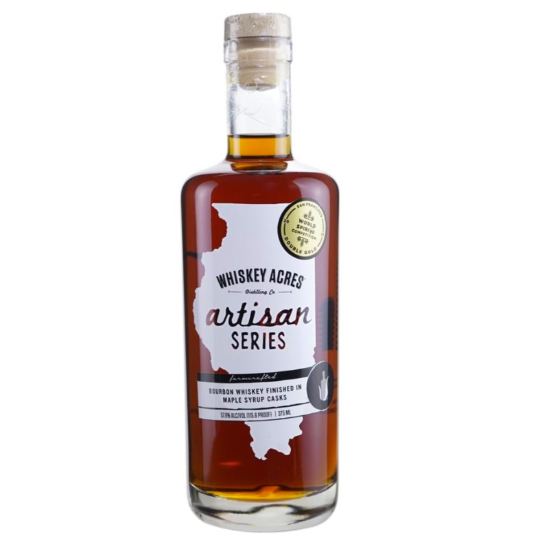 Whiskey Acres Artisan Series Barrel Strength Bourbon Finished in Maple Syrup Casks Whiskey | 375ml
