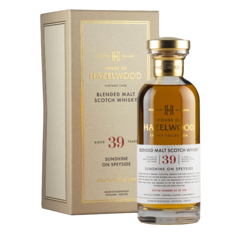 Sunshine on Speyside 39 Year Old House of Hazelwood Legacy Collection Blended Malt Scotch Whisky | 700ML