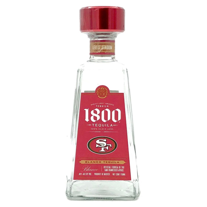 1800 Blanco San Francisco 49ers Limited Edition Tequila