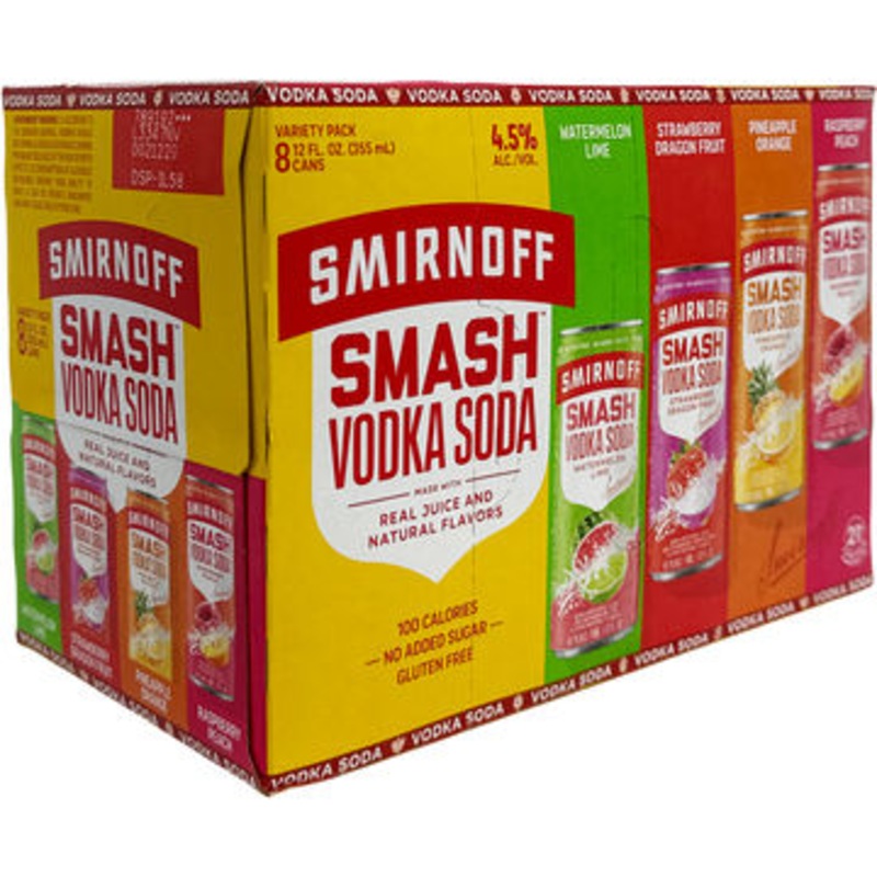 Smirnoff Smash Vodka Variety Pack Cocktail | 8x355ML