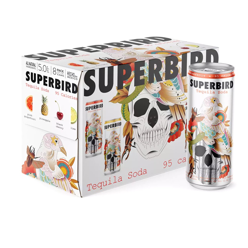 Superbird Tequila Soda Variety Pack Cocktail | 8x355ML