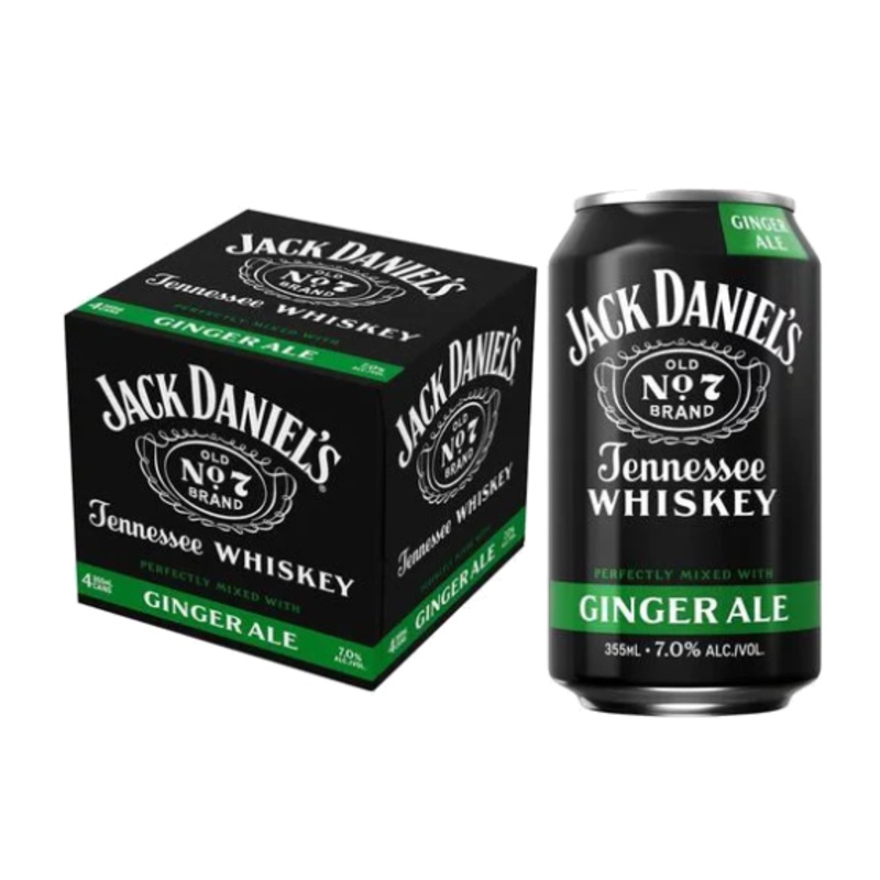 Jack Daniel's Jack and Ginger Cocktail | 4x355ML | 2024 New Release