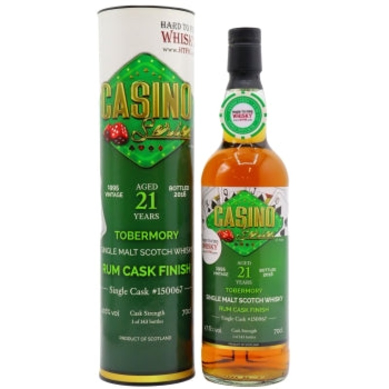 Tobermory Casino Series Rum Cask # Poker 1995 21 Year Old Whisky | 700ML