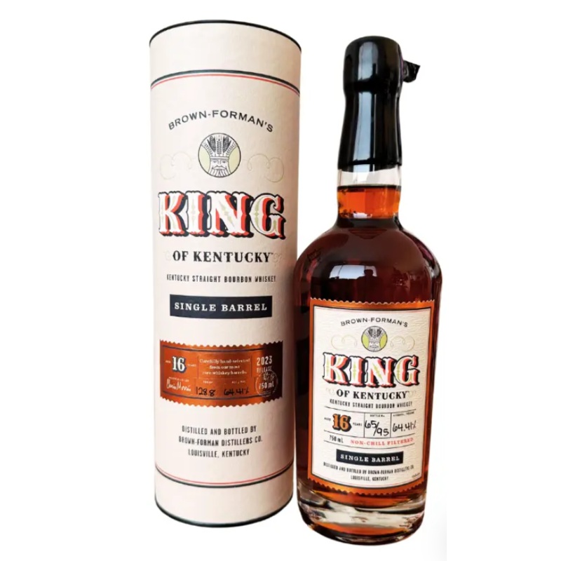 Brown Formans King Of Kentucky 2023 16 Year Old Single Barrel Kentucky Straight Bourbon Whisky