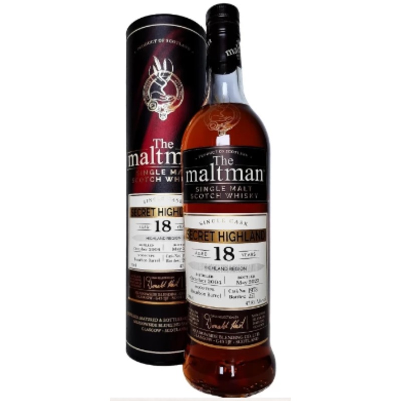 Secret Highland 2004 Bourbon Barrel Vol The Maltman Single Malt Scotch Whisky | 700ML
