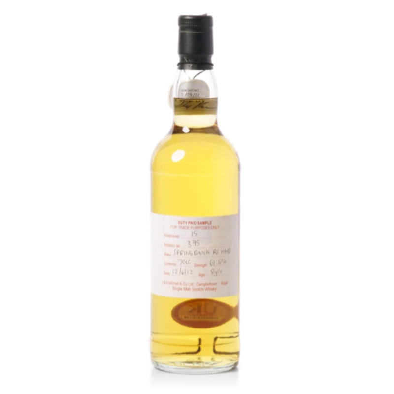 Springbank 8 Year Old Cage Bottling R S HHD 395 Single Malt Scotch Whisky | 700ML
