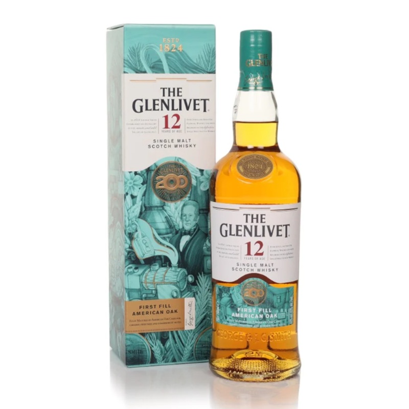 The Glenlivet 12 Year Old First-fill American Oak - 200th Anniversary Edition Single Malt Scotch Whisky | 700ML