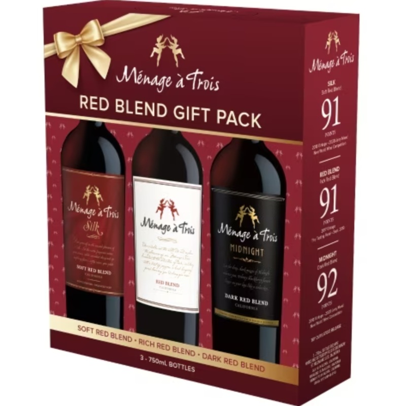 Mnage  Trois | Red - Midnight Red & Silk (3)*750ML - NV