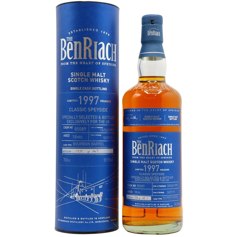 Benriach Single Cask #85089 (UK Exclusive) 1997 18 Year Old Whisky | 700ML
