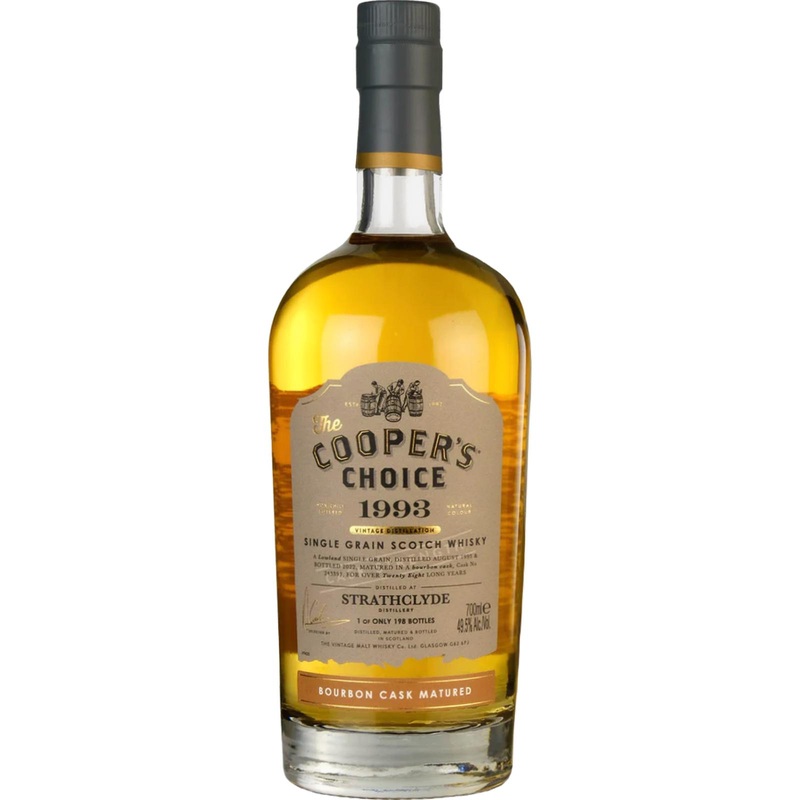 Strathclyde Cooper's Choice Single Grain 1993 28 Year Old Whisky | 700ML