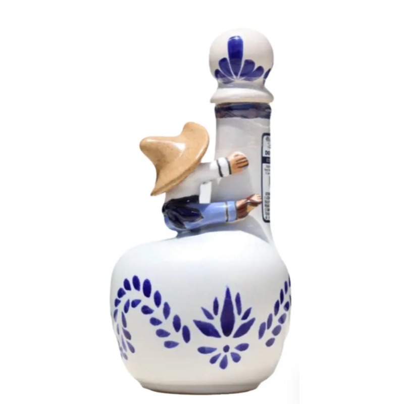 Don Pipocho Ceramic White & Blue Extra Anejo Tequila