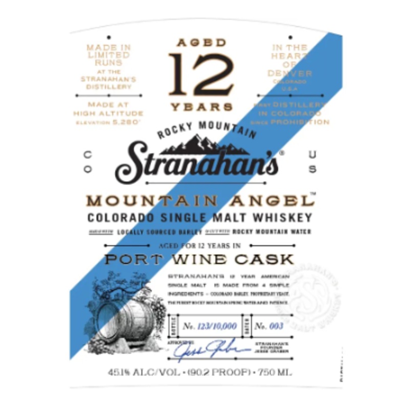 Stranahan's Mountain Angel 12 Year Old Colorado Single Malt Whisky