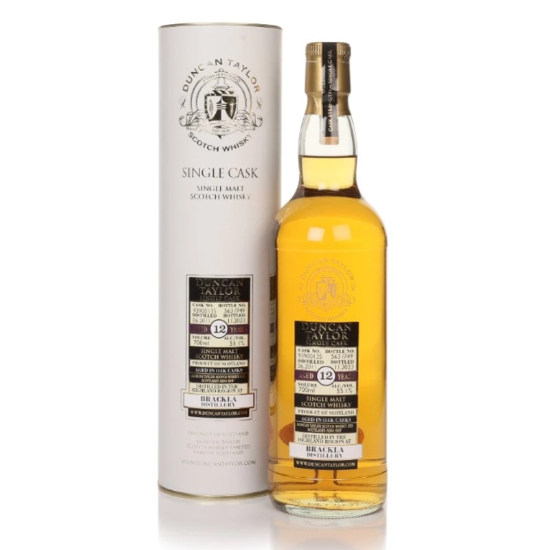Brackla 12 Year Old 2011 Cask #93900135 Duncan Taylor Single Malt Scotch Whisky | 700ML
