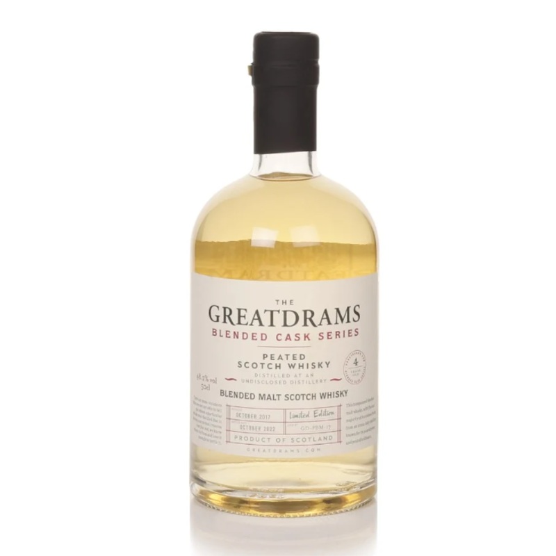 Peated Blended Malt 4 Year Old 2017 Cask #GD-PBM-17 Blended Cask Series GreatDrams Blended Scotch Whisky | 500ML